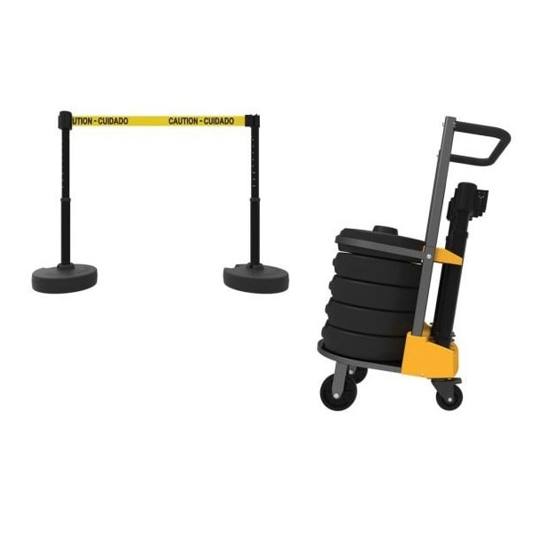 Accuform MOBILE BANNER STAKE STANCHION CART PRB901BK PRB901BK - main